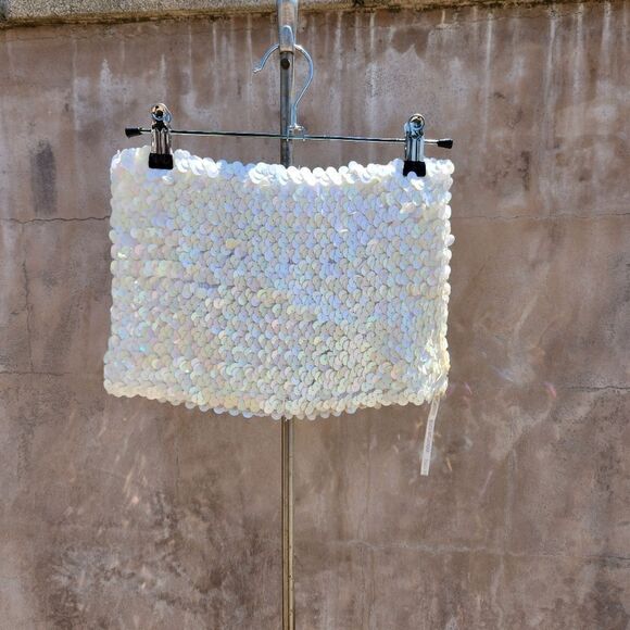 Jessica McClintock Gunne sax mellinium 2000 y2k sequined tube top - Picture 5 of 5